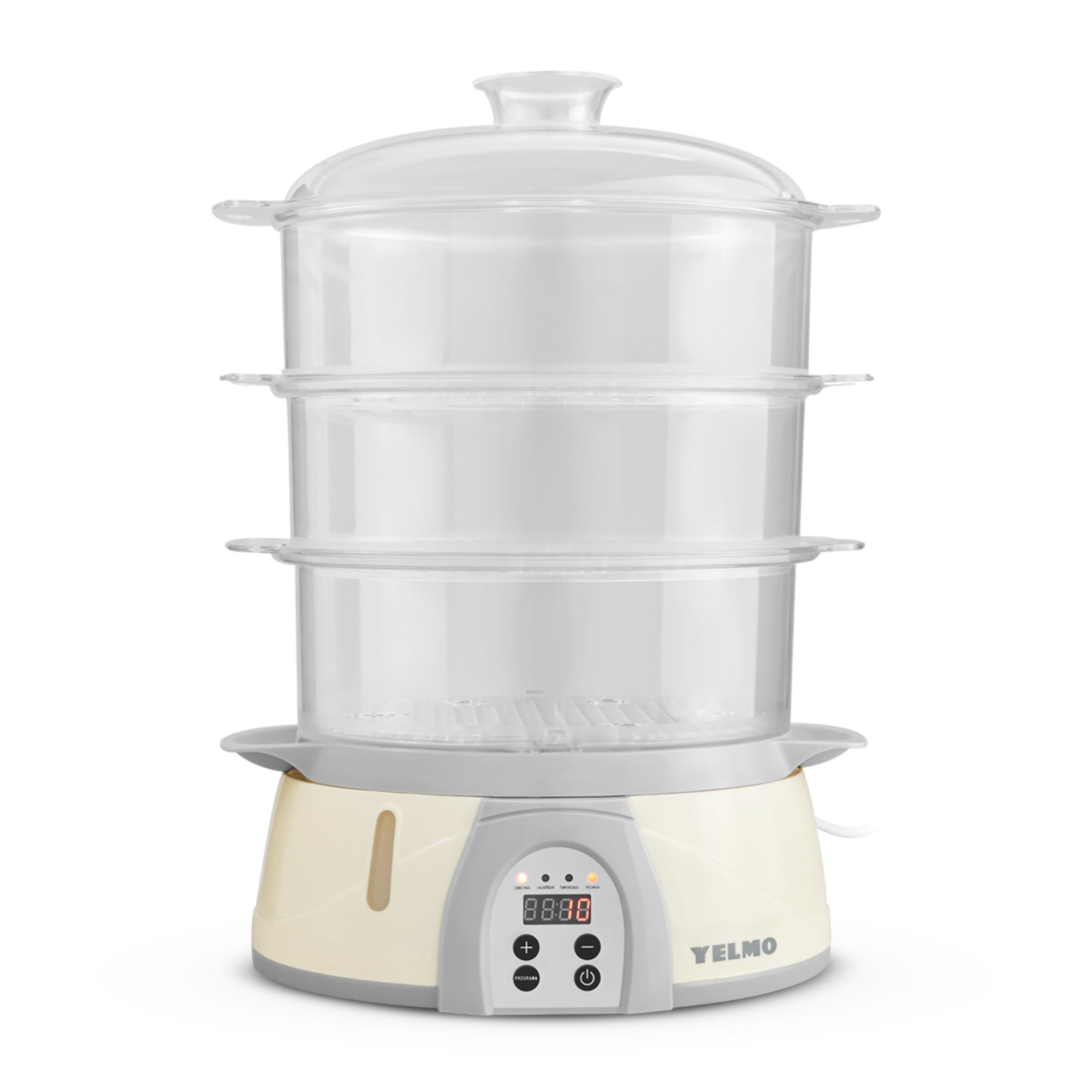Vaporera Yelmo Digital 8.5L 850W 3 Recipientes apilables VP5601